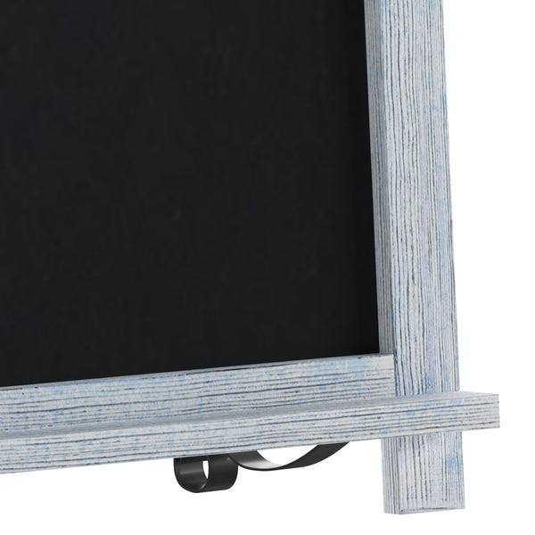 Rustic Blue,12inchW x 1.88inchD x 17inchH |#| 10 Pack 12inch x 17inch Tabletop or Wall Mount Magnetic Chalkboards - Rustic Blue