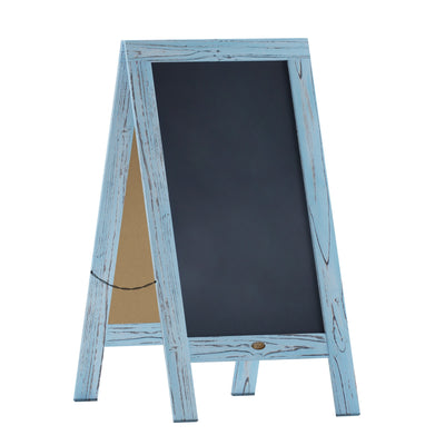 Canterbury Vintage Wooden A-Frame Magnetic Indoor/Outdoor Chalkboard Sign, Freestanding Double Sided Extra Large Message Board