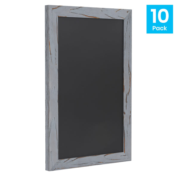 Rustic Grey |#| Set of 10 Wall Mounted Magnetic Chalkboards in Rustic Gray - 9.5inch x 14inch