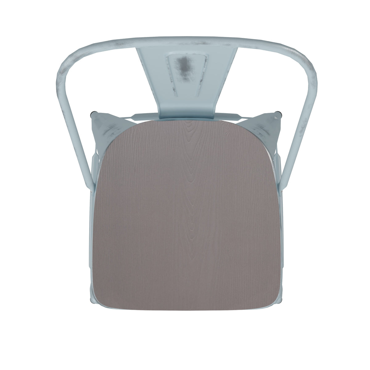 Green-Blue/Gray |#| All-Weather Bar Height Stool with Poly Resin Seat - Green-Blue/Gray