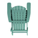 Sea Foam |#| All-Weather Poly Resin Folding Adirondack Chair in Sea Foam - Patio Chair