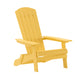 Yellow |#| All-Weather Poly Resin Folding Adirondack Chair in Yellow - Patio Chair