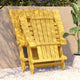 Yellow |#| All-Weather Poly Resin Folding Adirondack Chair in Yellow - Patio Chair