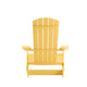 Yellow |#| All-Weather Poly Resin Folding Adirondack Chair in Yellow - Patio Chair