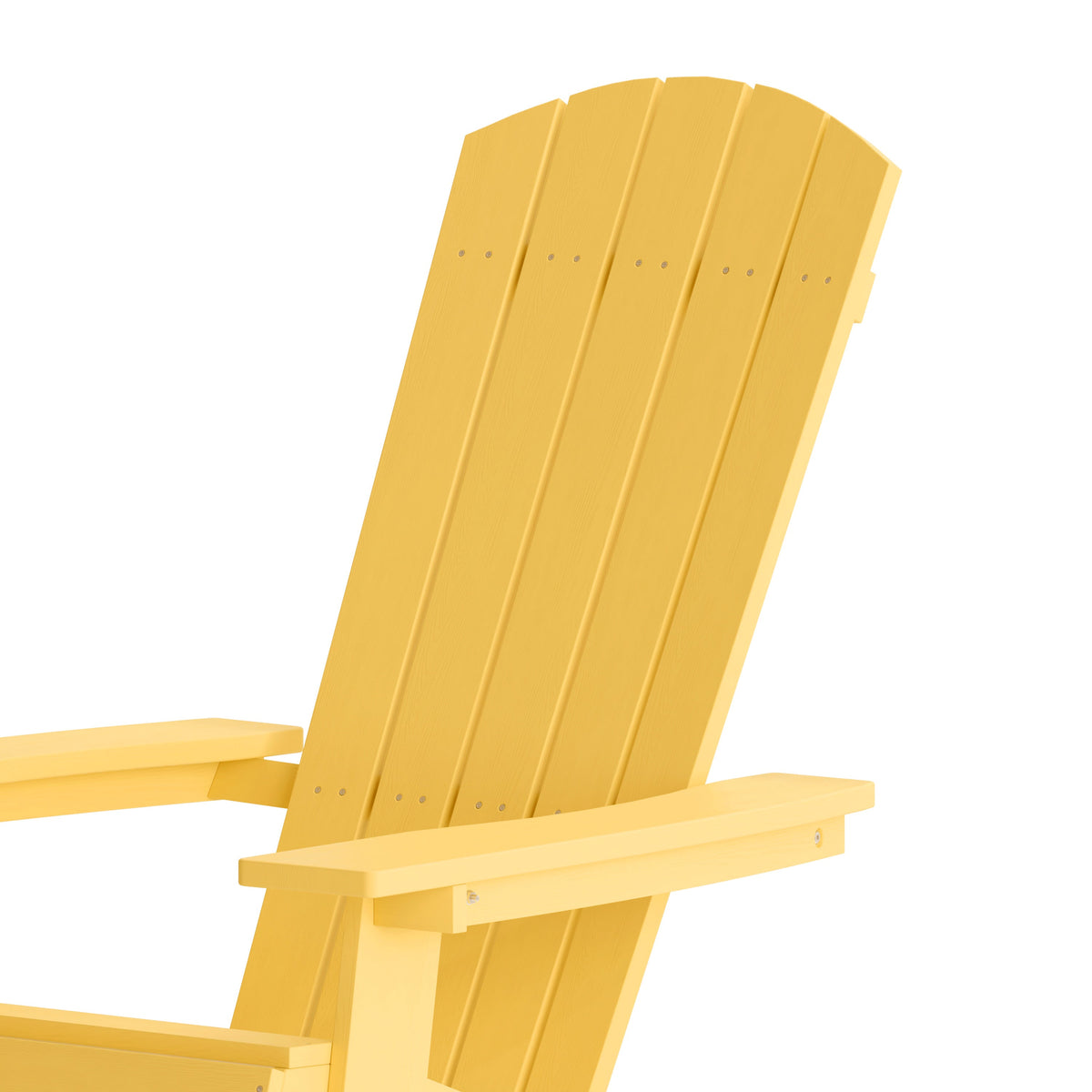 Yellow |#| All-Weather Poly Resin Folding Adirondack Chair in Yellow - Patio Chair