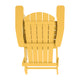 Yellow |#| All-Weather Poly Resin Folding Adirondack Chair in Yellow - Patio Chair