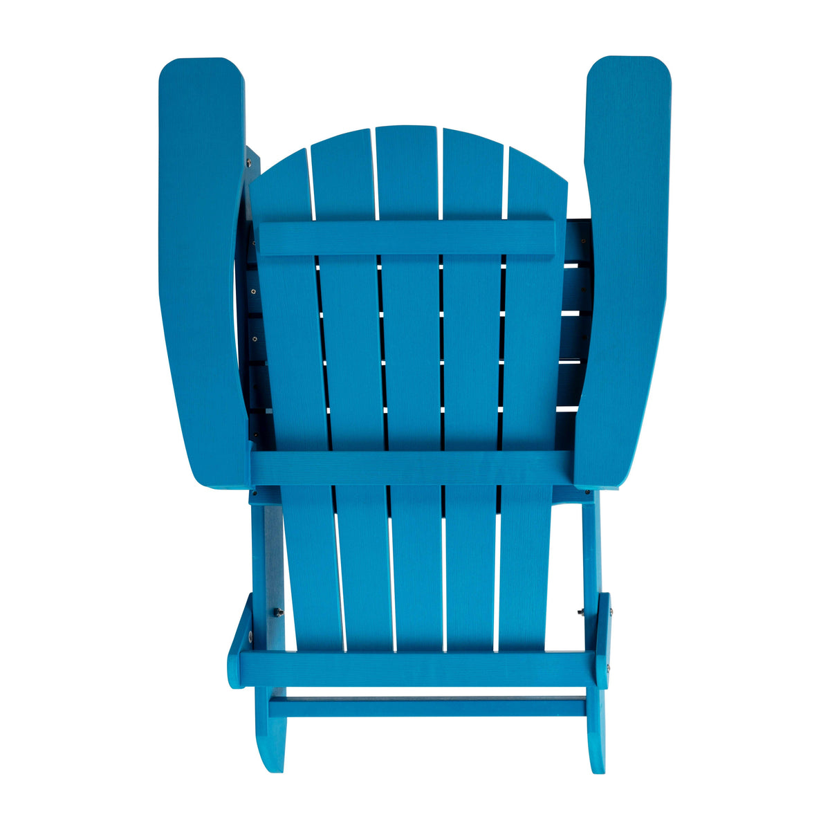 Blue |#| All-Weather Poly Resin Folding Adirondack Chair in Blue - Patio Chair