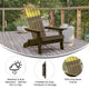 Mahogany |#| All-Weather Poly Resin Folding Adirondack Chair in Mahogany - Patio Chair