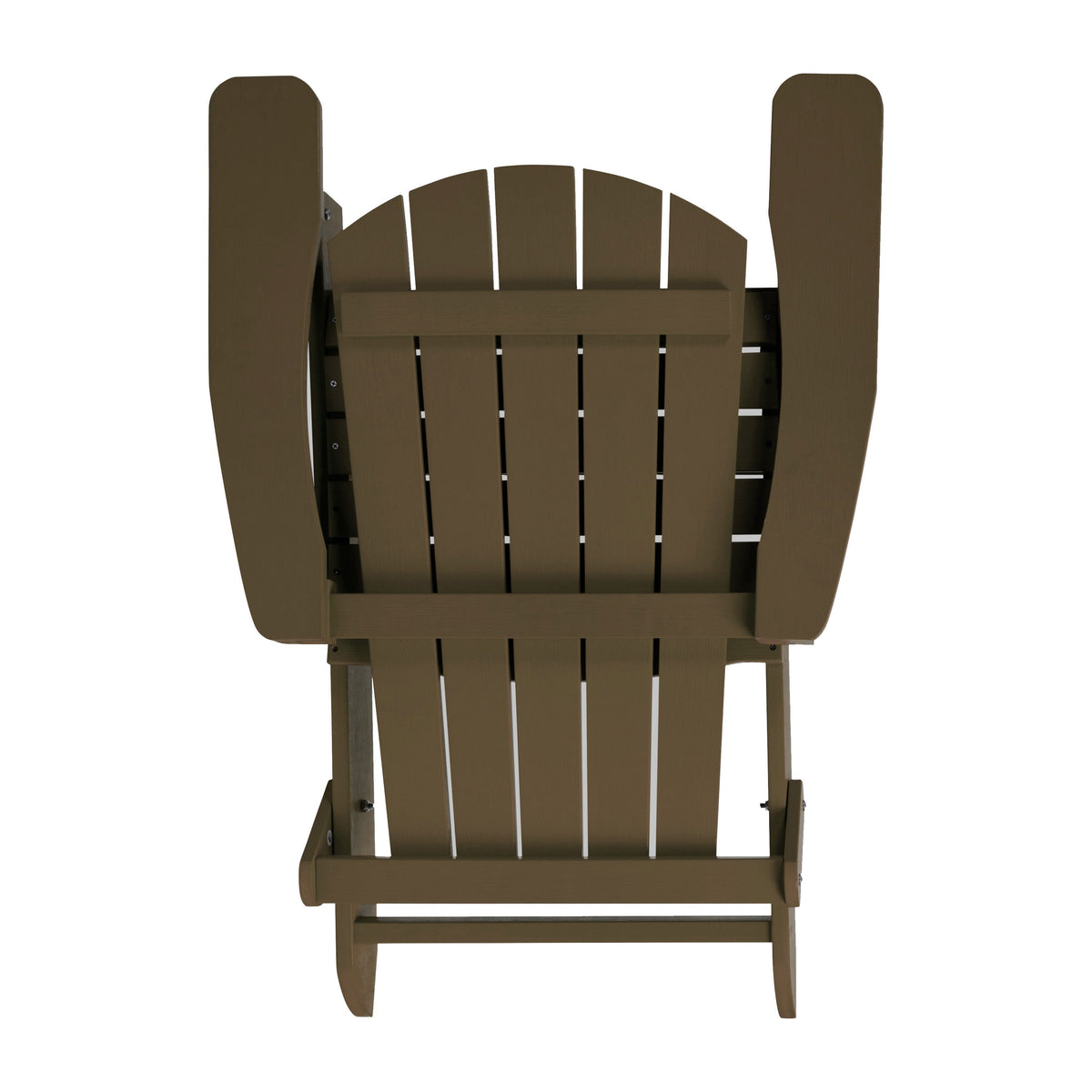 Mahogany |#| All-Weather Poly Resin Folding Adirondack Chair in Mahogany - Patio Chair