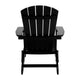 Black |#| All-Weather Poly Resin Folding Adirondack Chair in Black - Patio Chair