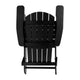 Black |#| All-Weather Poly Resin Folding Adirondack Chair in Black - Patio Chair