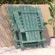 Sea Foam |#| All-Weather Poly Resin Folding Adirondack Chair in Sea Foam - Patio Chair