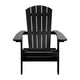 Black |#| All-Weather Poly Resin Folding Adirondack Chair in Black - Patio Chair