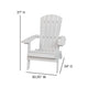 White |#| All-Weather Poly Resin Folding Adirondack Chair in White - Patio Chair