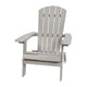 Gray |#| All-Weather Poly Resin Folding Adirondack Chair in Gray - Patio Chair