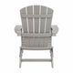 Gray |#| All-Weather Poly Resin Folding Adirondack Chair in Gray - Patio Chair