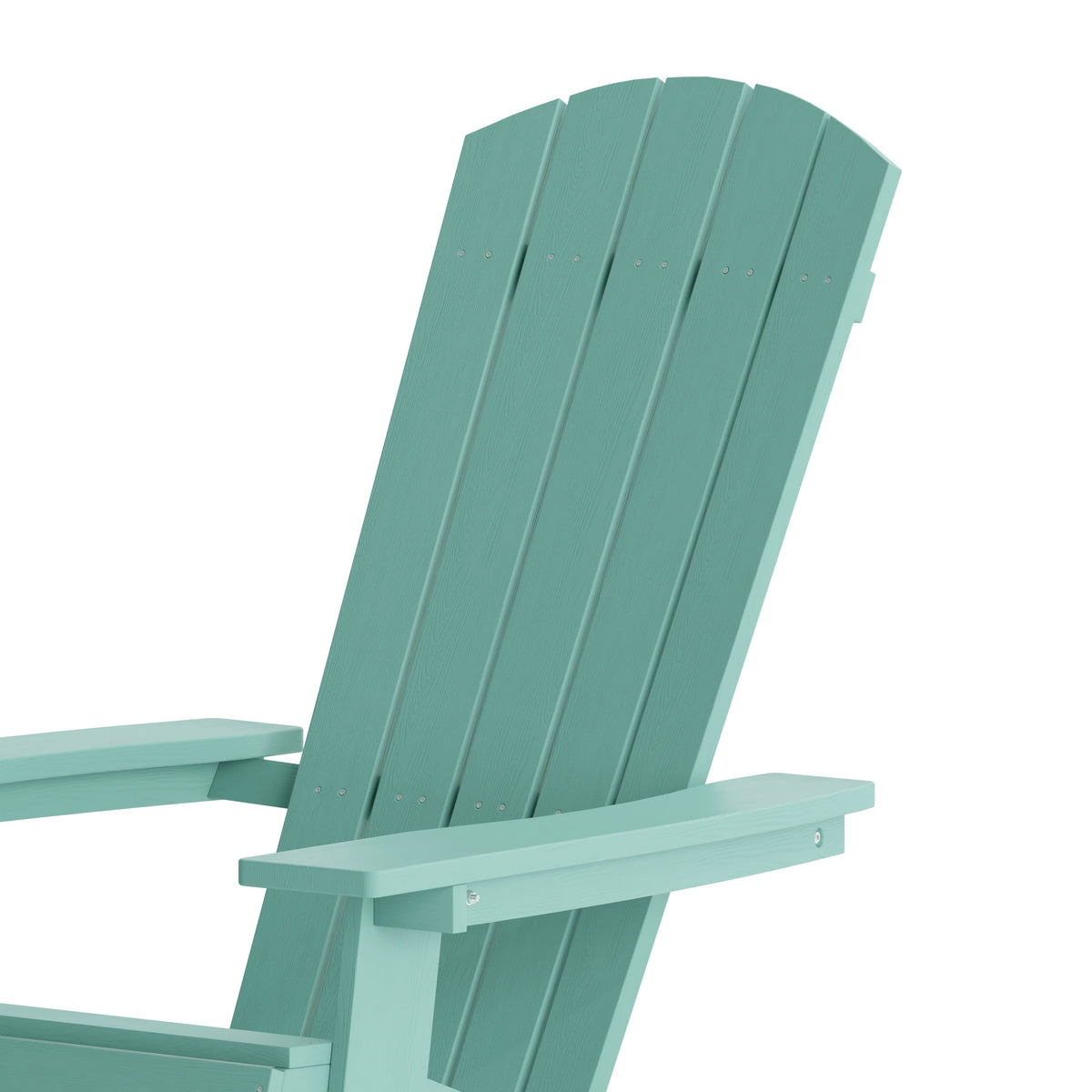 Sea Foam |#| All-Weather Poly Resin Folding Adirondack Chair in Sea Foam - Patio Chair