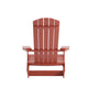 Red |#| All-Weather Poly Resin Folding Adirondack Chair in Red - Patio Chair