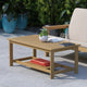 Natural Cedar |#| Indoor/Outdoor Poly Resin 2-Tier Adirondack Coffee Table - Natural Cedar