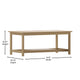 Natural Cedar |#| Indoor/Outdoor Poly Resin 2-Tier Adirondack Coffee Table - Natural Cedar