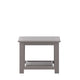 Gray |#| Indoor/Outdoor Poly Resin 2-Tier Adirondack Coffee Table - Gray