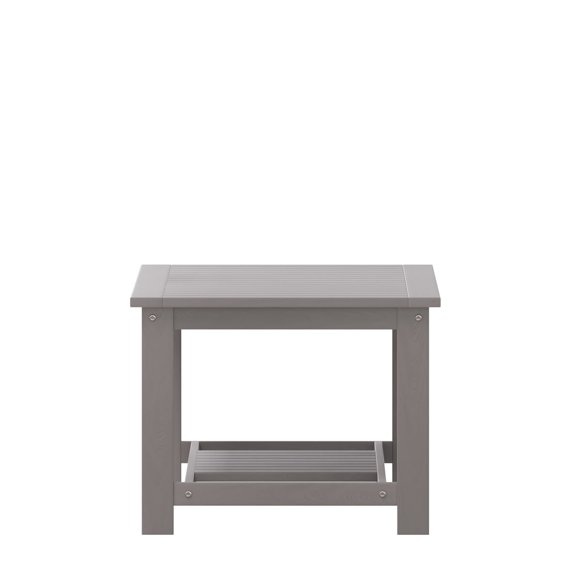 Gray |#| Indoor/Outdoor Poly Resin 2-Tier Adirondack Coffee Table - Gray