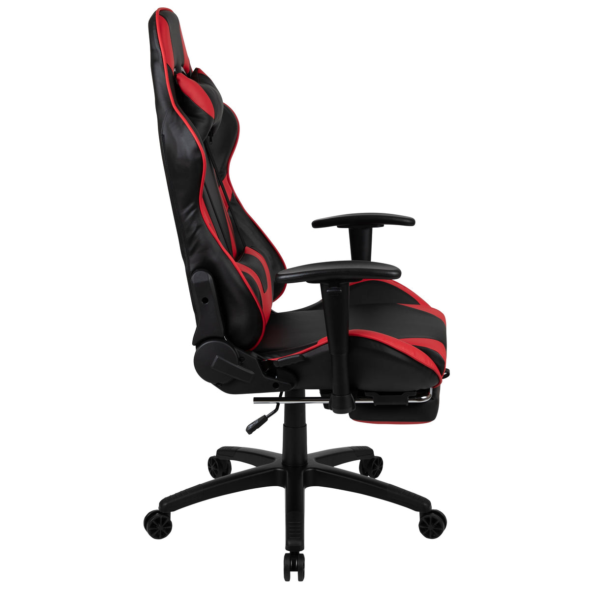 Gaming Desk & Ergonomic Gaming Chair with Footrest & Detachable Pillow Headrest