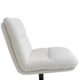 Cream Faux Shearling/Black Frame |#| Commercial Wide Mid-Back Padded Faux Shearling Swivel Office Chair in Cream/Blk