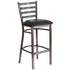 Clear Coated Ladder Back Metal Restaurant Barstool