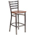 Clear Coated Ladder Back Metal Restaurant Barstool