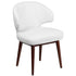 Comfort Back Series Side Reception Chair with Walnut Legs