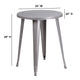 Silver |#| 24inch Round Silver Metal Indoor-Outdoor Table - Restaurant Furniture - Café Table