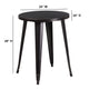 Black-Antique Gold |#| 24inch Round Black-Antique Gold Metal Indoor-Outdoor Table - Restaurant Furniture