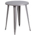 Commercial Grade 24" Round Metal Indoor-Outdoor Table