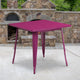 Purple |#| 31.5inch Square Purple Metal Indoor-Outdoor Table - Hospitality Furniture