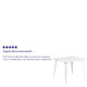 White |#| 35.5inch Square White Metal Indoor-Outdoor Table - Industrial Table