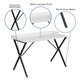 White |#| White Computer Desk w/ Raised Back Border - Home Office Furniture - Writing Desk