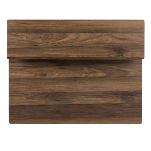 Rustic Walnut |#| Rustic Walnut Computer Desk with Top and Lower Storage Shelves