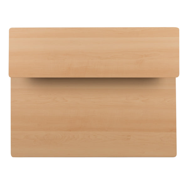 Maple |#| Maple Computer Desk with Top and Lower Storage Shelves