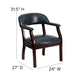 Navy Vinyl |#| Navy Vinyl Luxurious Conference Chair with Accent Nail Trim - Library Chair