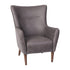 Connor Traditional Wingback Accent Chair, Commercial Grade Faux Leather Upholstery and Wooden Frame and Legs