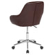 Brown LeatherSoft |#| Home & Office Mid-Back Brown LeatherSoft Upholstered Swivel Chair