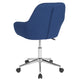 Blue Fabric |#| Home & Office Mid-Back Chair in Blue Fabric - Upholstered Chair - Swivel Chair