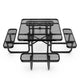 Black |#| Commercial Grade 46 Inch Square Expanded Mesh Metal Outdoor Picnic Table - Black