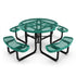 Creekside Outdoor Picnic Table with Commercial Grade Heavy Gauge Expanded Metal Mesh Top and Seats and Steel Frame