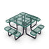 Creekside Outdoor Picnic Table with Commercial Grade Heavy Gauge Expanded Metal Mesh Top and Seats and Steel Frame