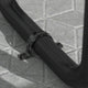 Black |#| Commercial 46 Inch Square Expanded Mesh Metal Picnic Table with Anchors - Black