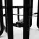 Black |#| Commercial 46 Inch Square Expanded Mesh Metal Picnic Table with Anchors - Black