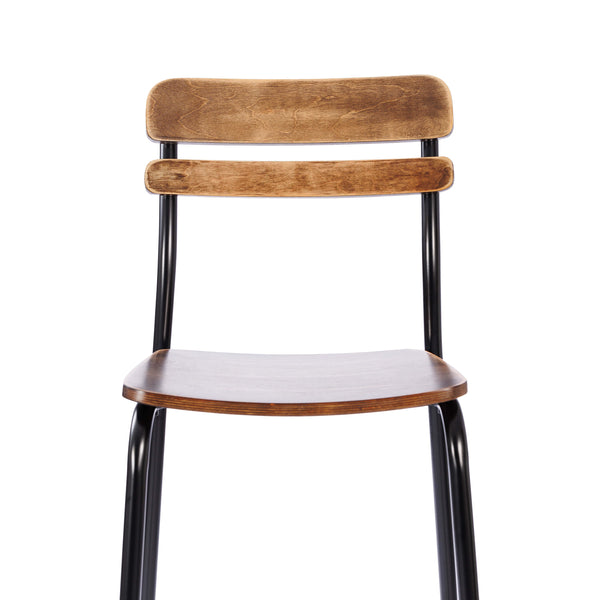 Antique Copper |#| Commercial Solid Wood Bar Stool with Black Frame and Antique Copper Finish