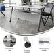 White Top/Gray Frame |#| Commercial Nesting Flip Training Table with Steel Frame and Y-Legs in White/Gray
